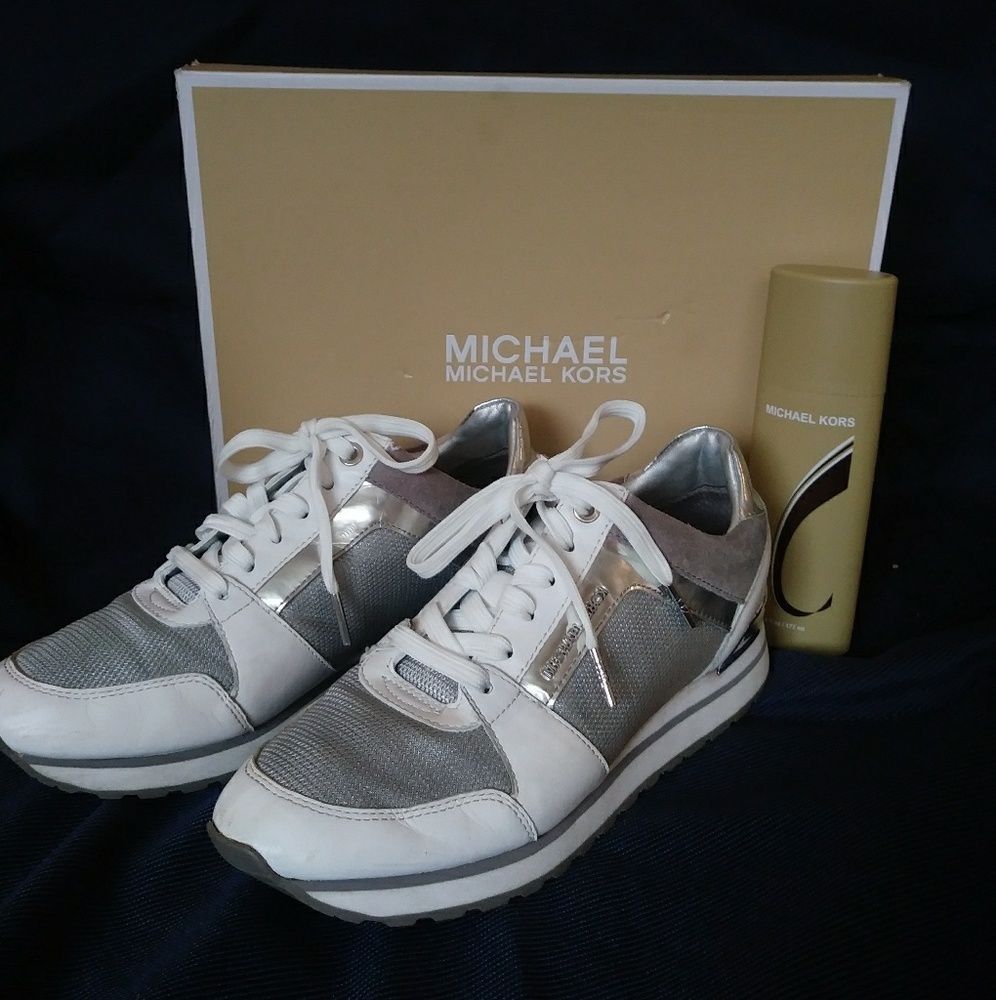 Michael Kors Billie Mesh And Leather Sneaker
